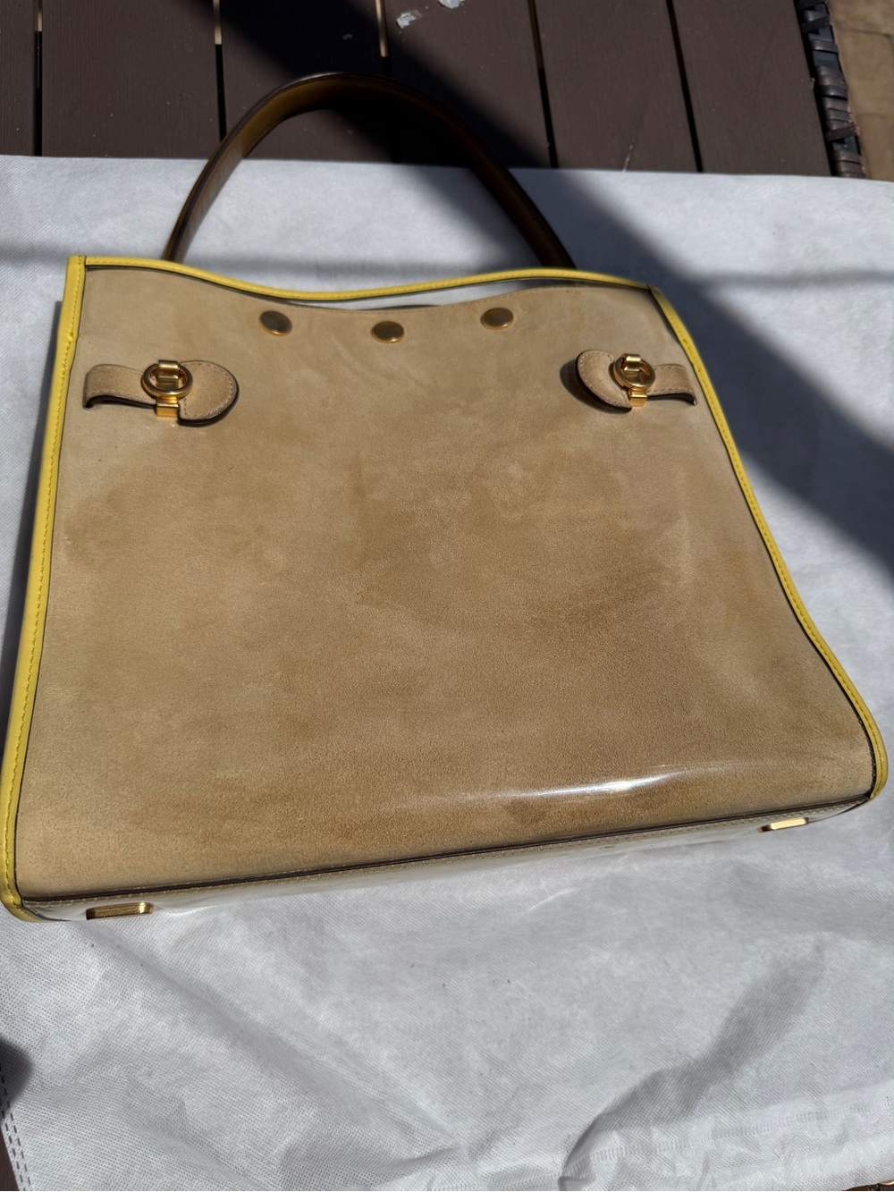 Tory Burch Lee Radziwill Raincoat Double Satchel with a Shoulder Strap - Picture 11 of 15